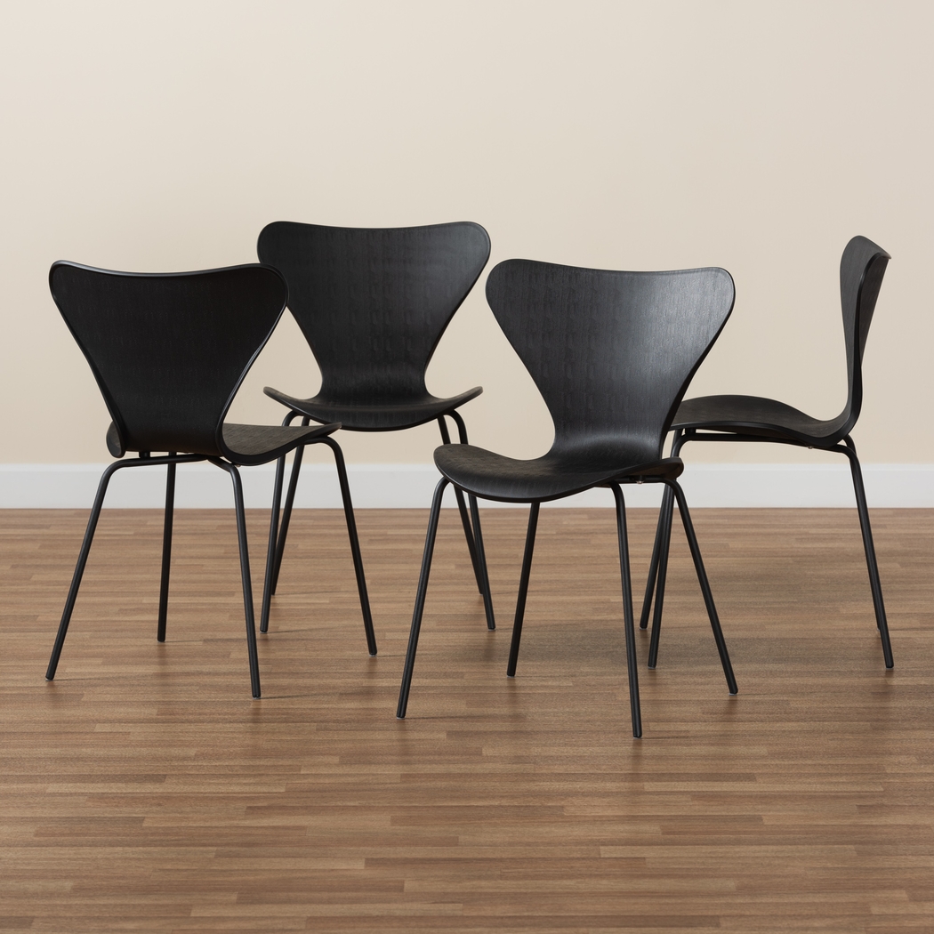 Thistlewood Black Side Chair, Set of 4 - Thumbnail - Image 6