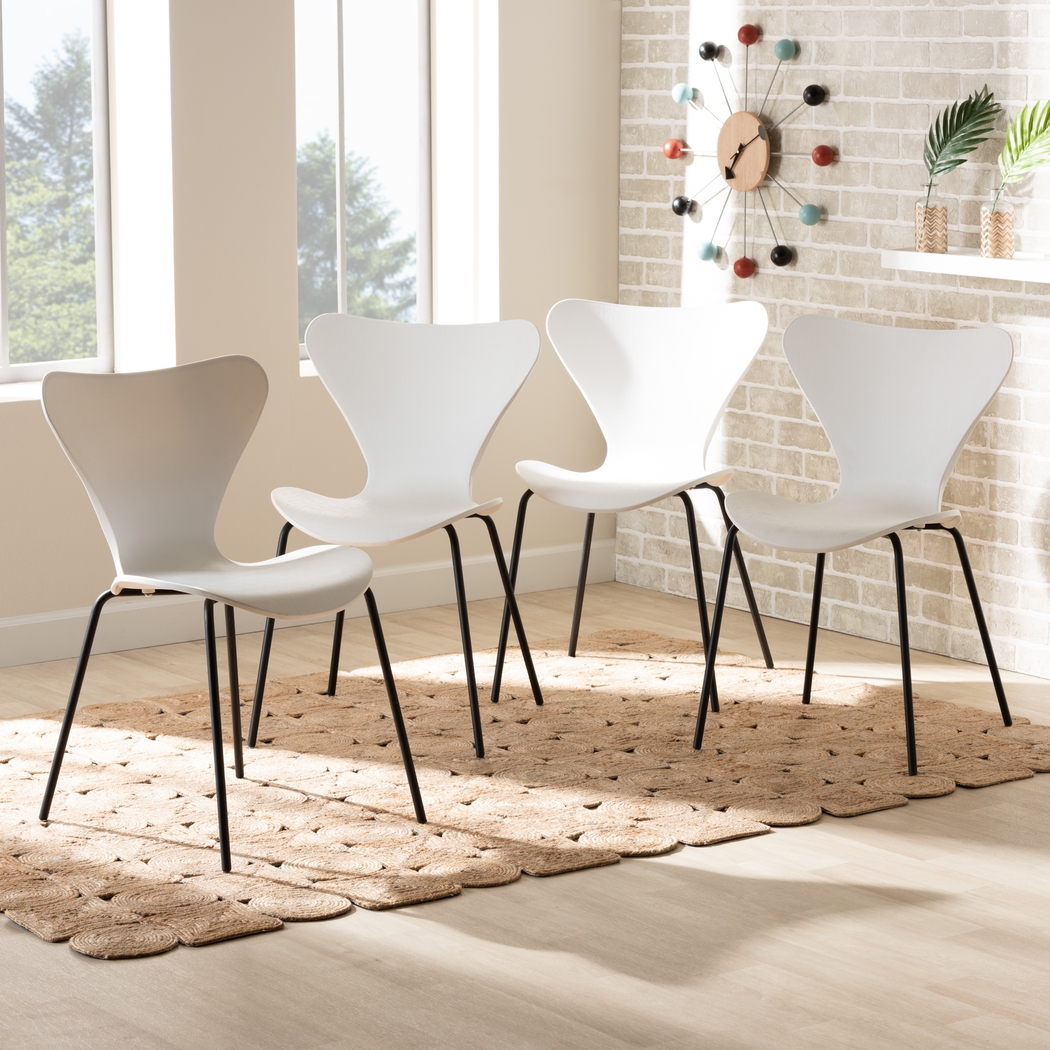 Thistlewood White Side Chair Set of 4 - Thumbnail - Image 2
