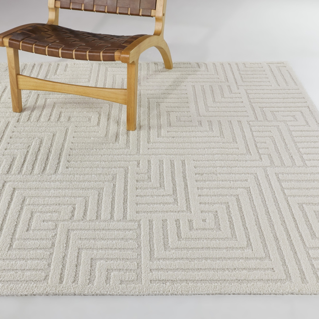 Thorm Cream 7'10 x 10' Area Rug - Thumbnail - Image 2
