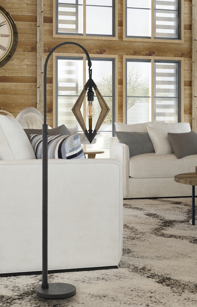 Thorndale Black Floor Lamp - Thumbnail - Image 2