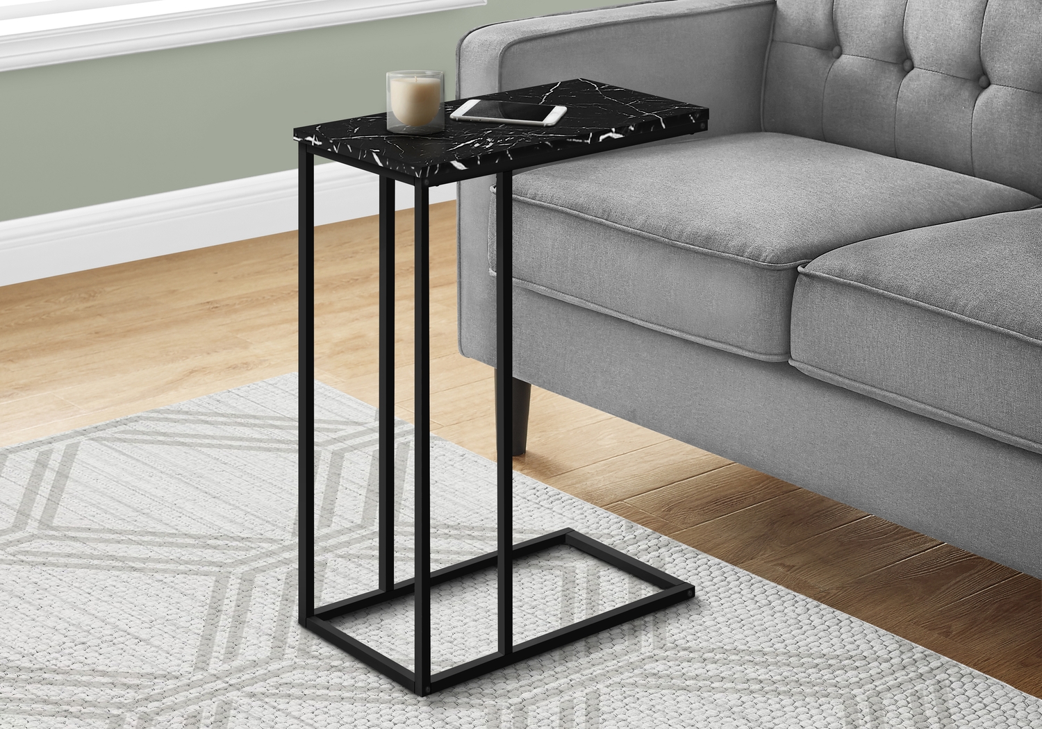 Thornewood Black Marble Side Table - Thumbnail - Image 3