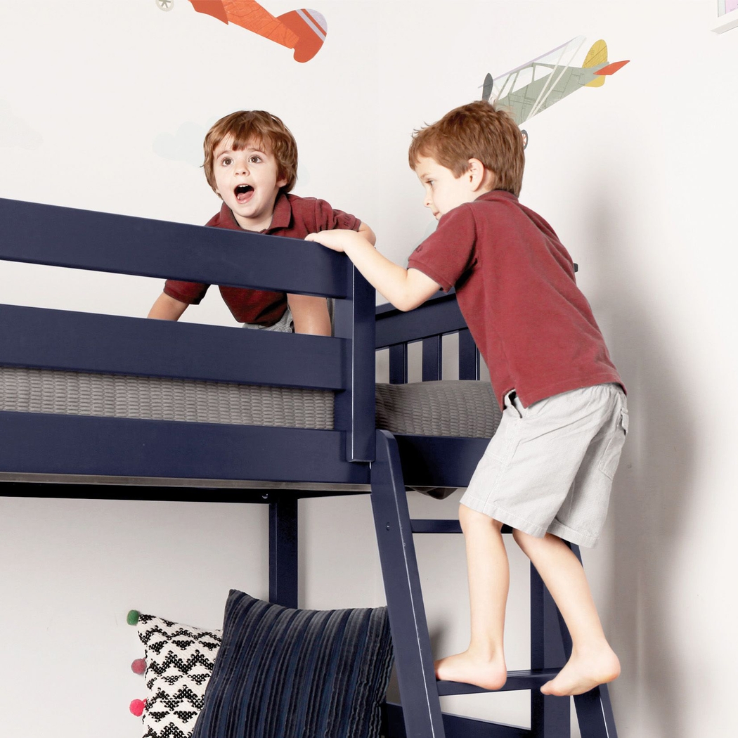 Kids Thorsten Blue Twin/Twin Low Bunk Bed with Gray Tent - Thumbnail - Image 6