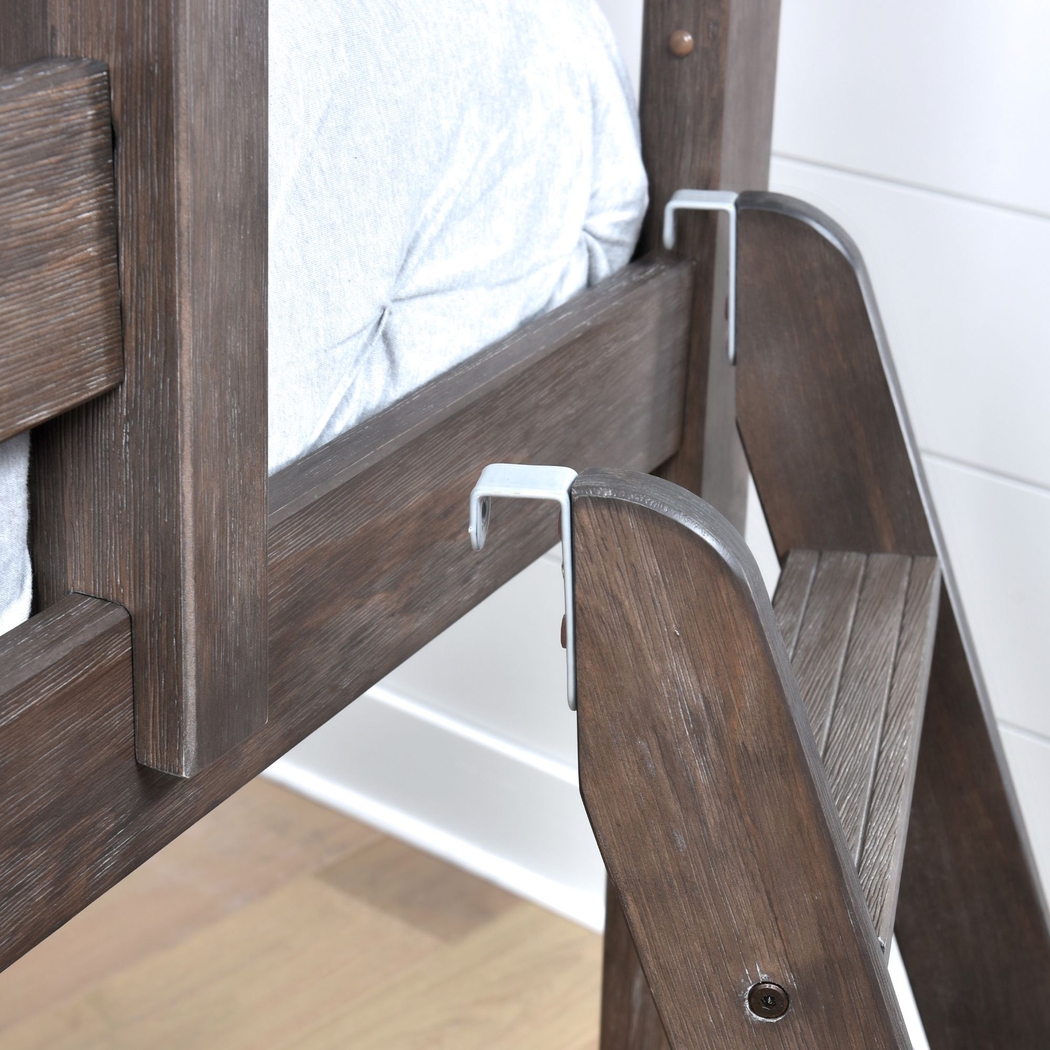 Kids Thorsten Brown Twin/Twin Low Bunk Bed with Pink Tent - Thumbnail - Image 5