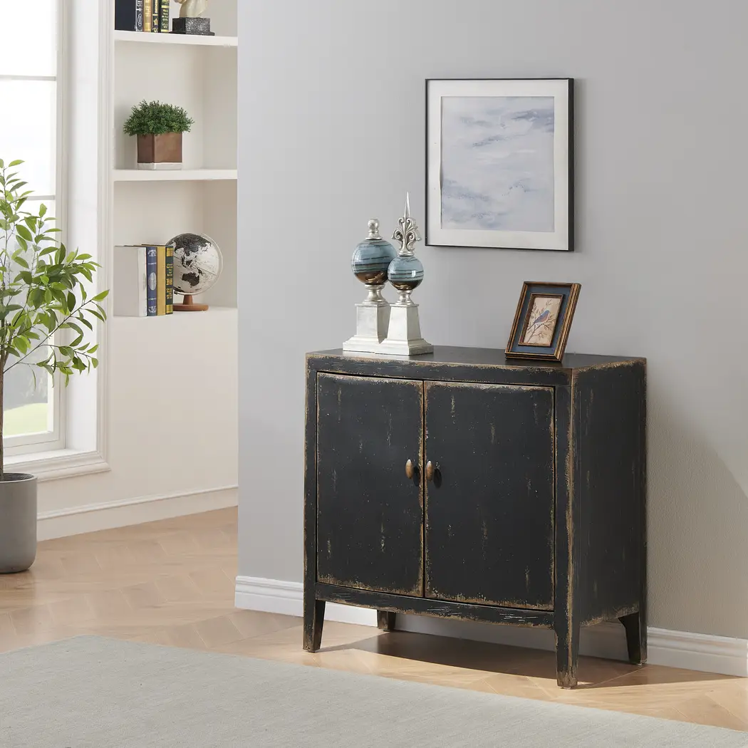 Thrall Black Accent Cabinet - Thumbnail - Image 2