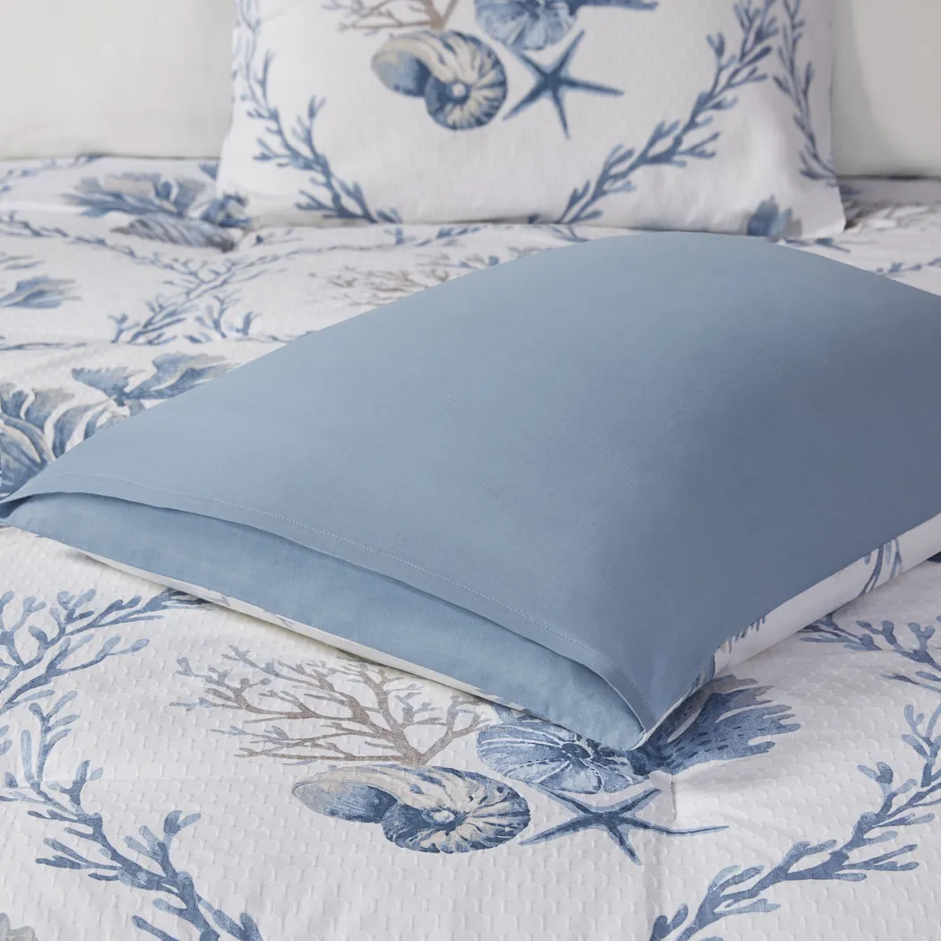 Threeawn Blue 6 Pc Full Comforter Set - Thumbnail - Image 4