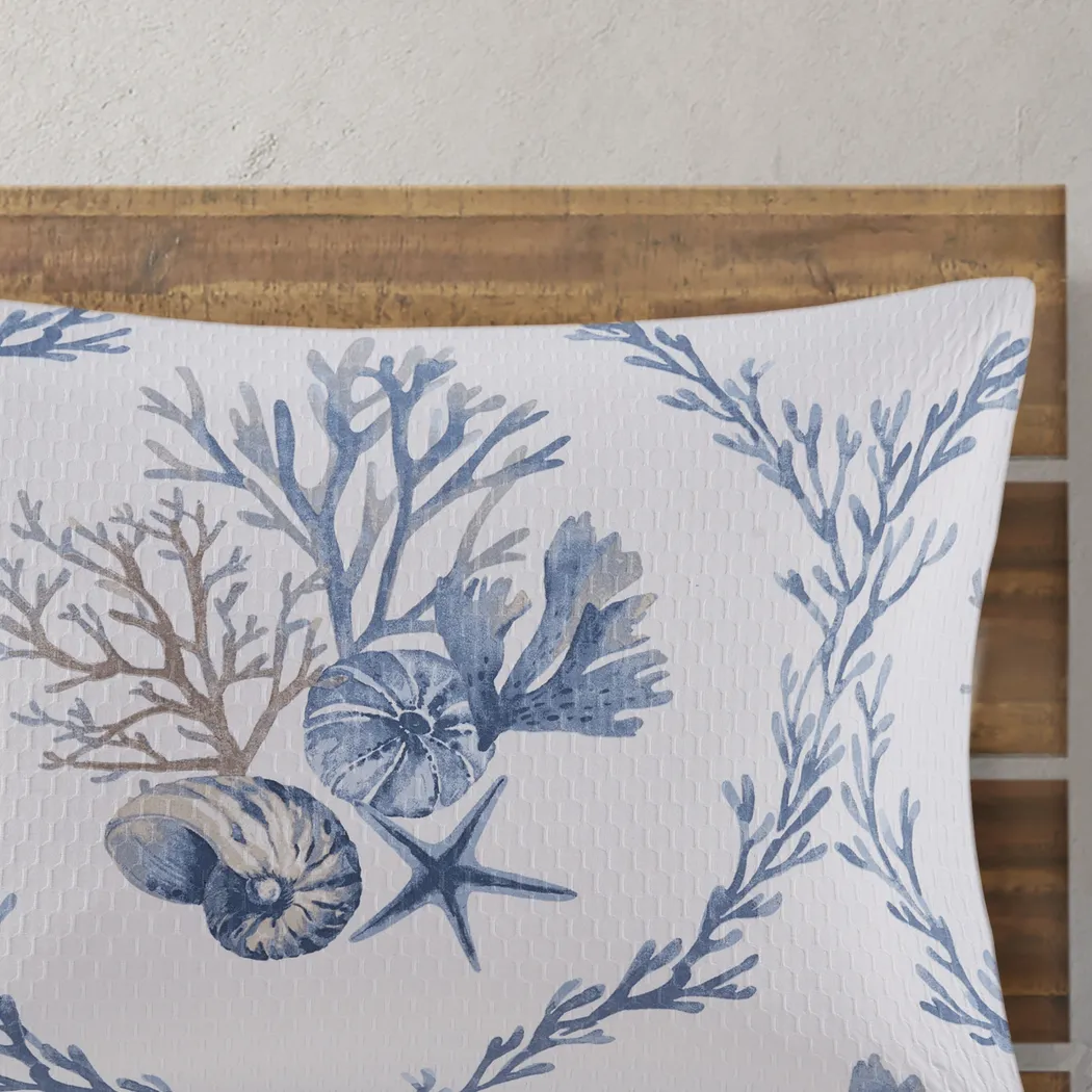 Threeawn Blue 6 Pc Full Comforter Set - Thumbnail - Image 5