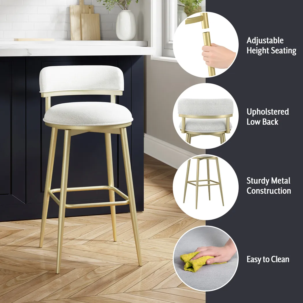 Thyia Beige Adjustable Stool - Thumbnail - Image 26