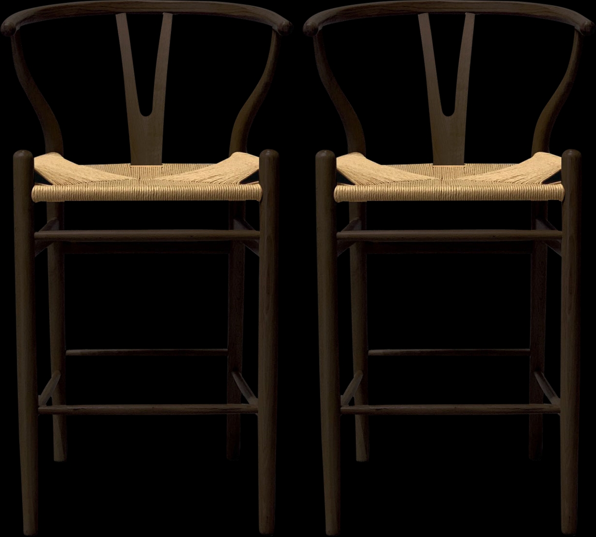 Thyleo Black Counter Height Stool, Set of 2 - Thumbnail - Image 1