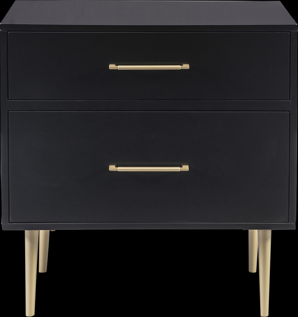 Thyson Black Nightstand - Thumbnail - Image 3