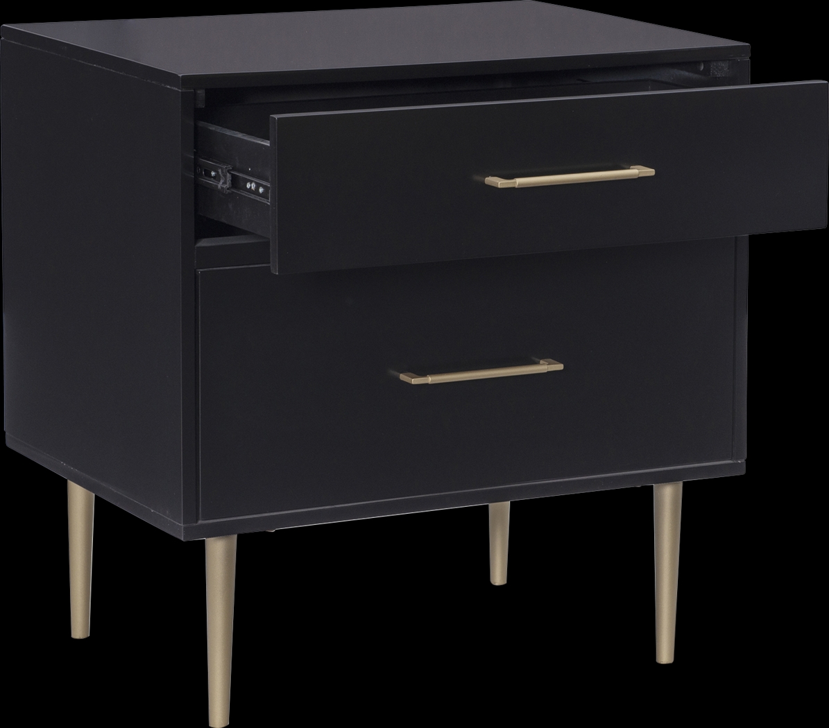 Thyson Black Nightstand - Thumbnail - Image 4