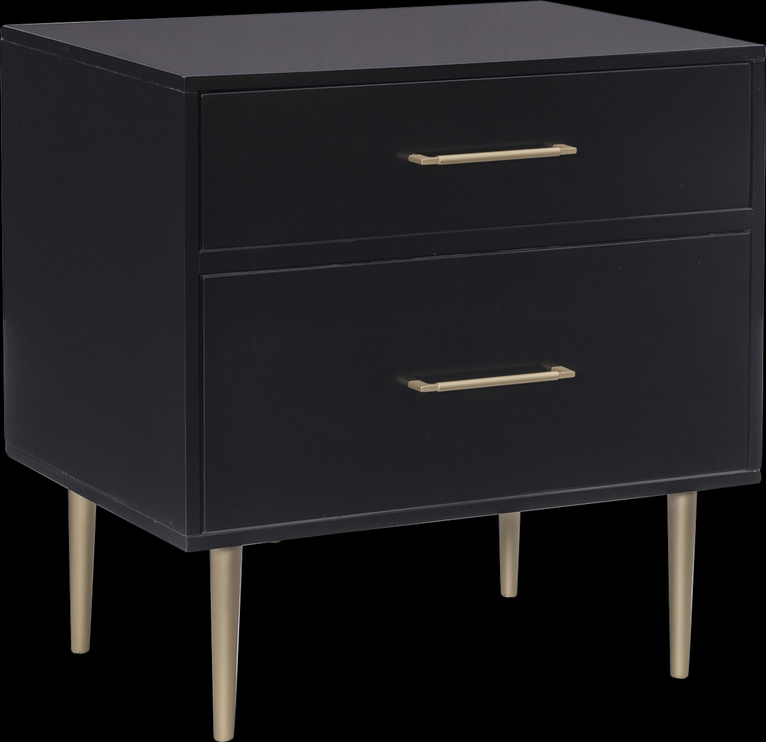 Thyson Black Nightstand - Thumbnail - Image 1