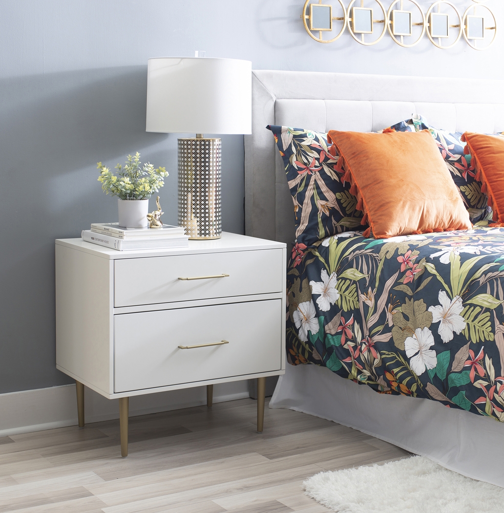 Thyson White Nightstand - Thumbnail - Image 2