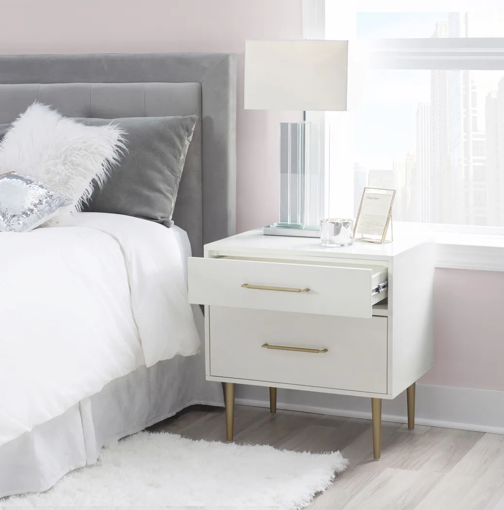 Thyson White Nightstand - Image 15