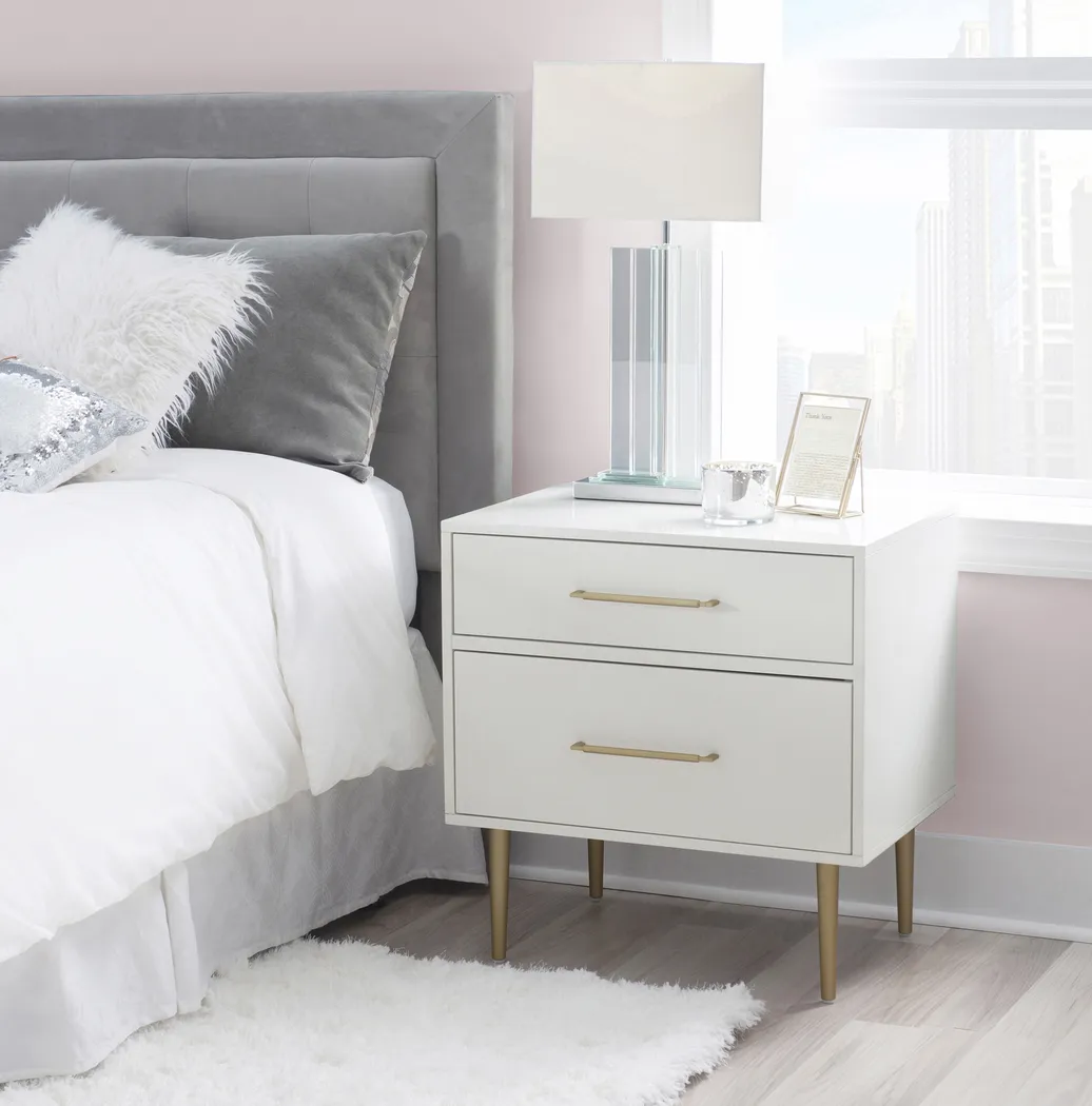 Thyson White Nightstand - Image 16