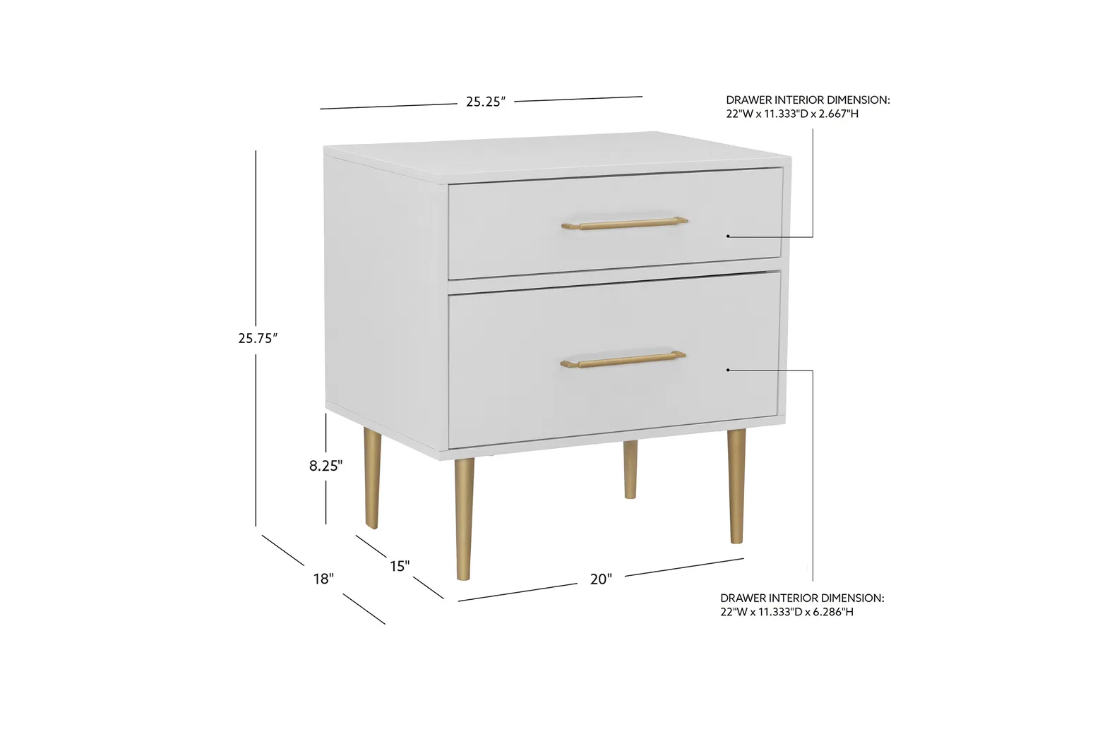 Thyson White Nightstand - Image 19
