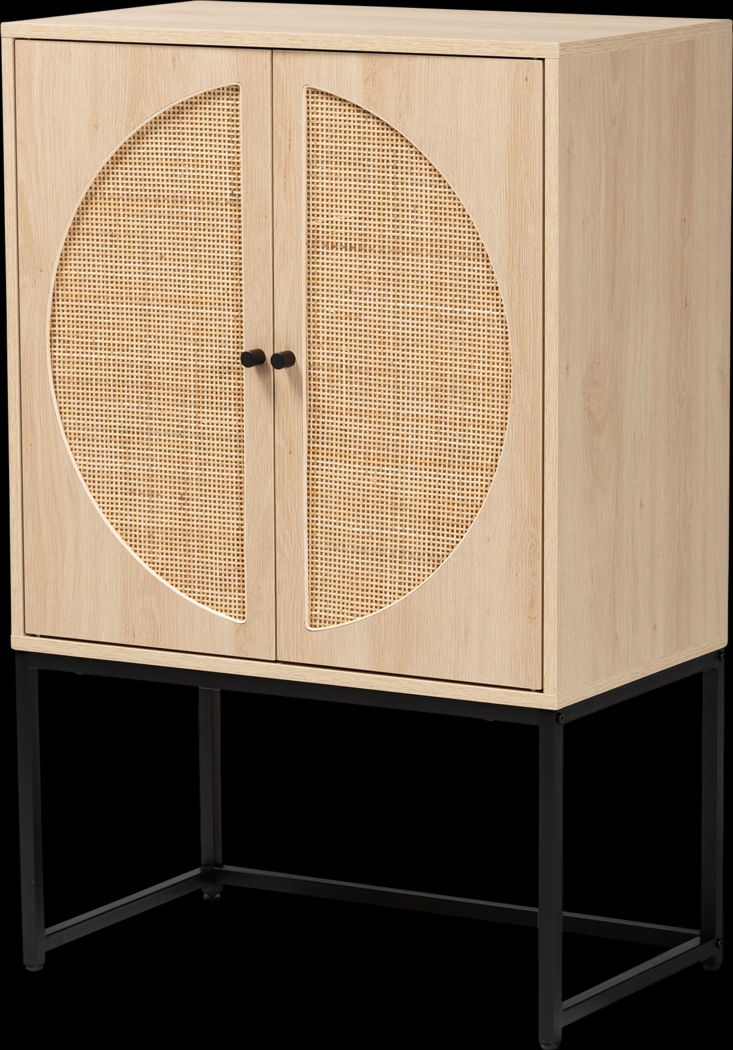 Tiche Light Brown Accent Cabinet - Thumbnail - Image 1
