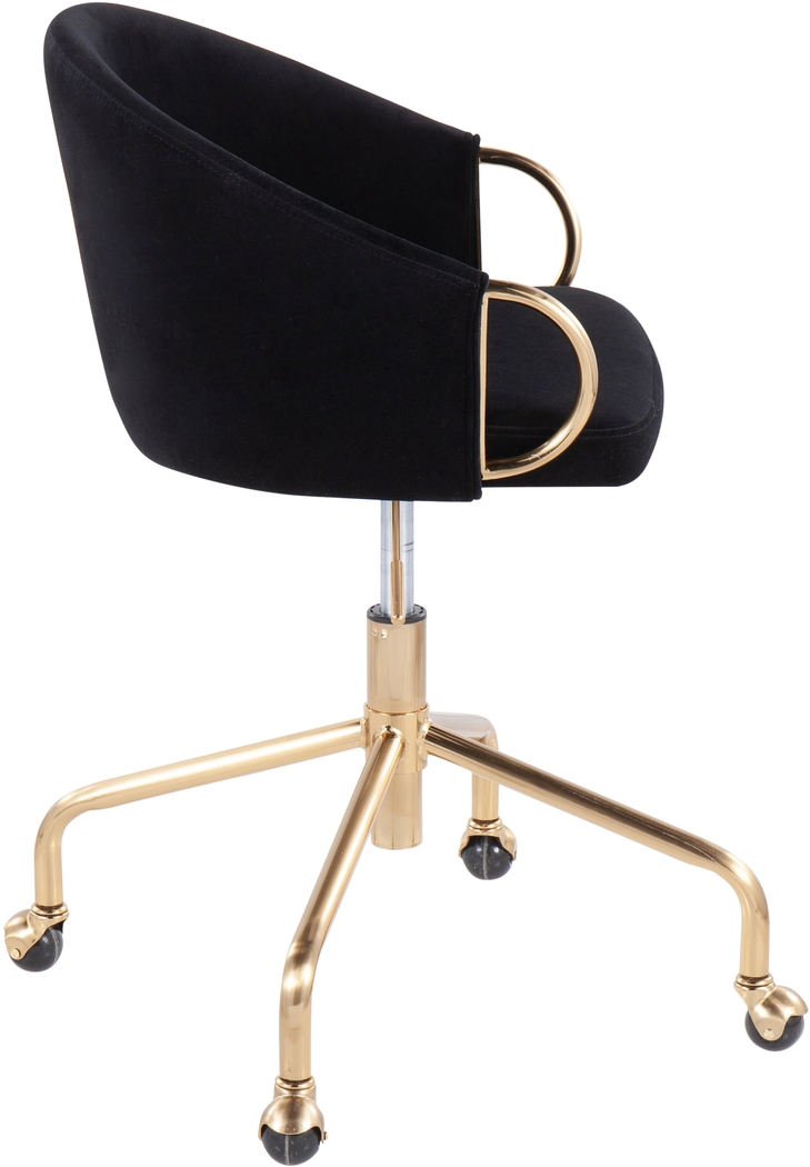 Tichester Black Office Chair - Thumbnail - Image 2