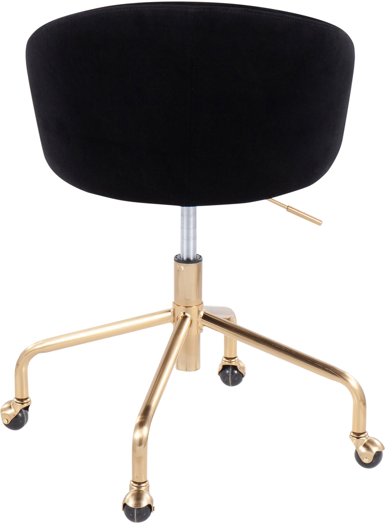 Tichester Black Office Chair - Thumbnail - Image 4