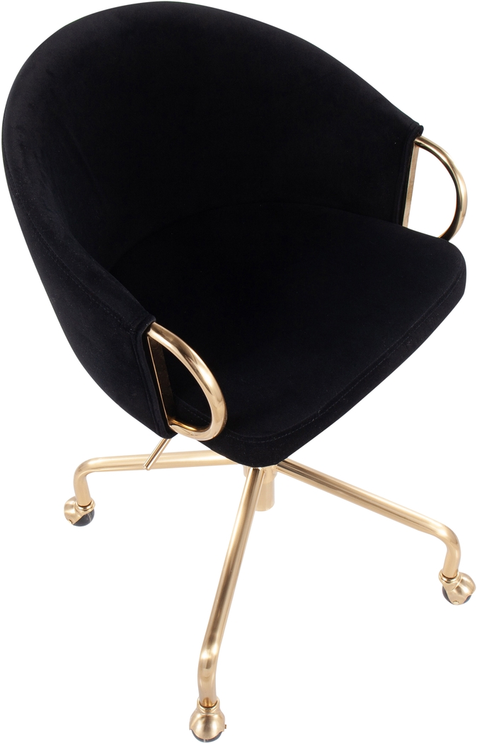 Tichester Black Office Chair - Thumbnail - Image 6