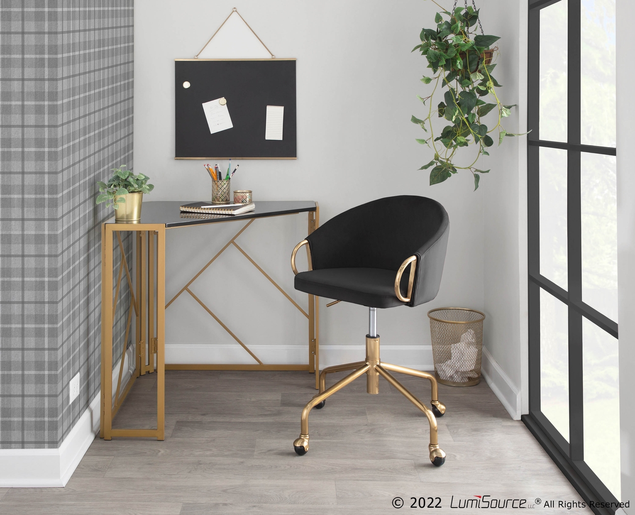 Tichester Black Office Chair - Thumbnail - Image 7