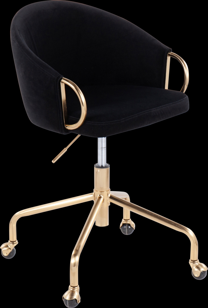 Tichester Black Office Chair - Thumbnail - Image 1