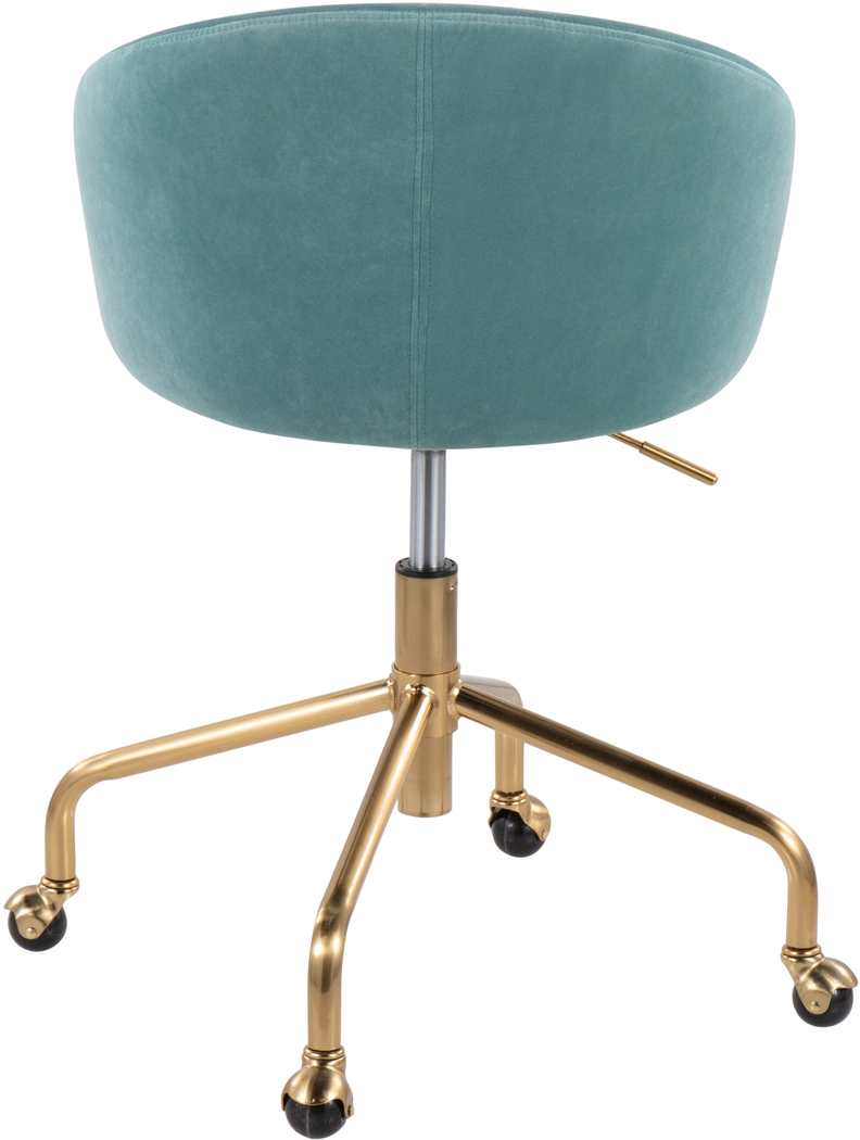 Tichester Blue Office Chair - Thumbnail - Image 4