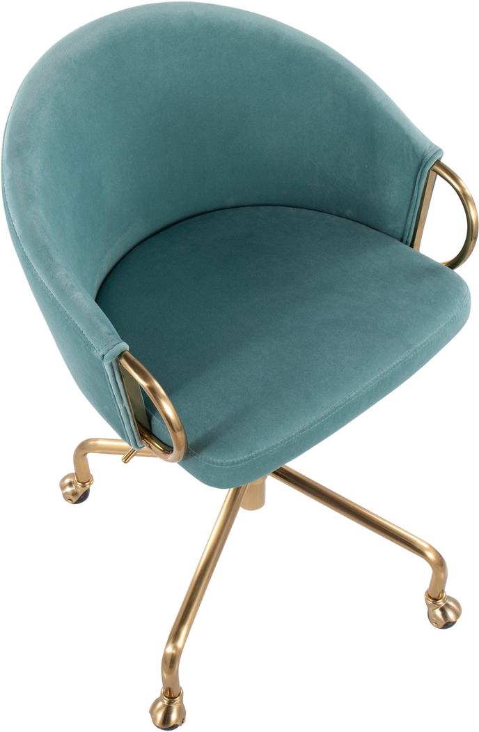 Tichester Blue Office Chair - Thumbnail - Image 6