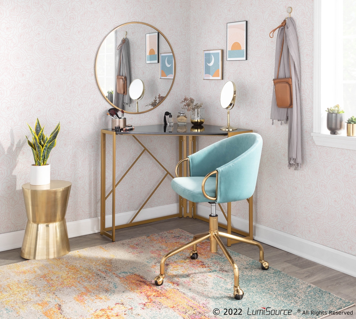 Tichester Blue Office Chair - Thumbnail - Image 9