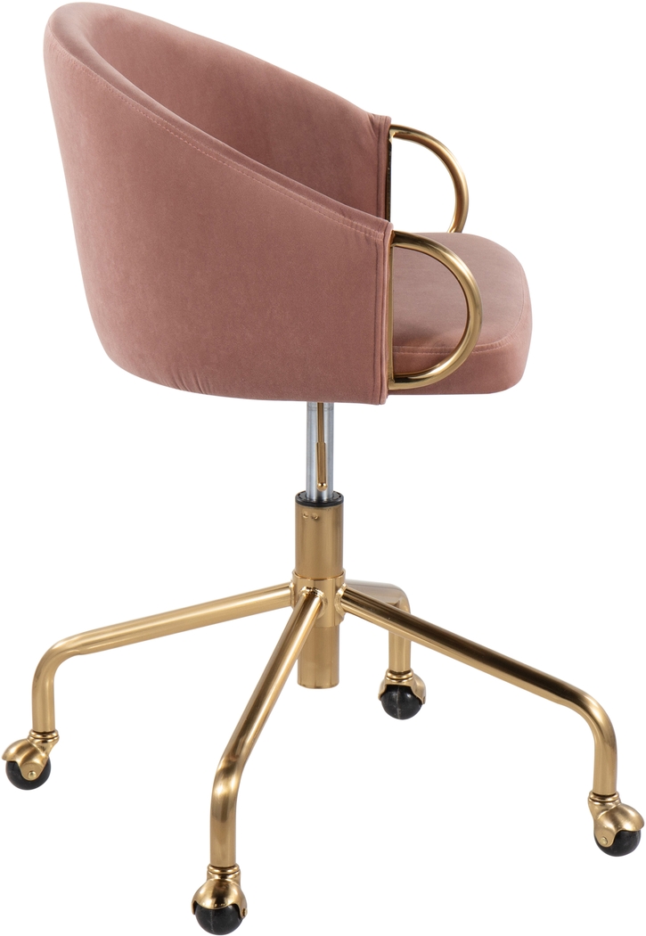 Tichester Blush Office Chair - Thumbnail - Image 2