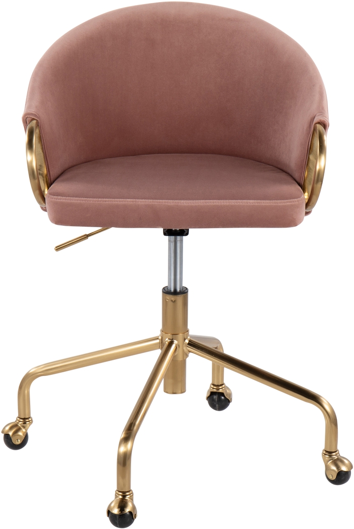 Tichester Blush Office Chair - Thumbnail - Image 5