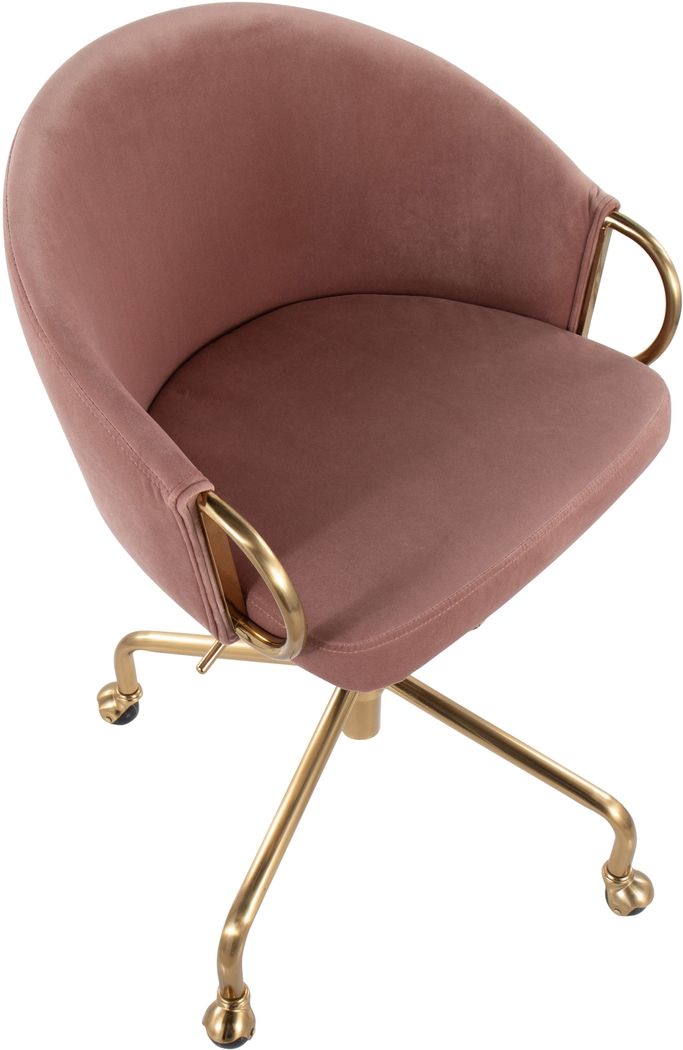 Tichester Blush Office Chair - Thumbnail - Image 6