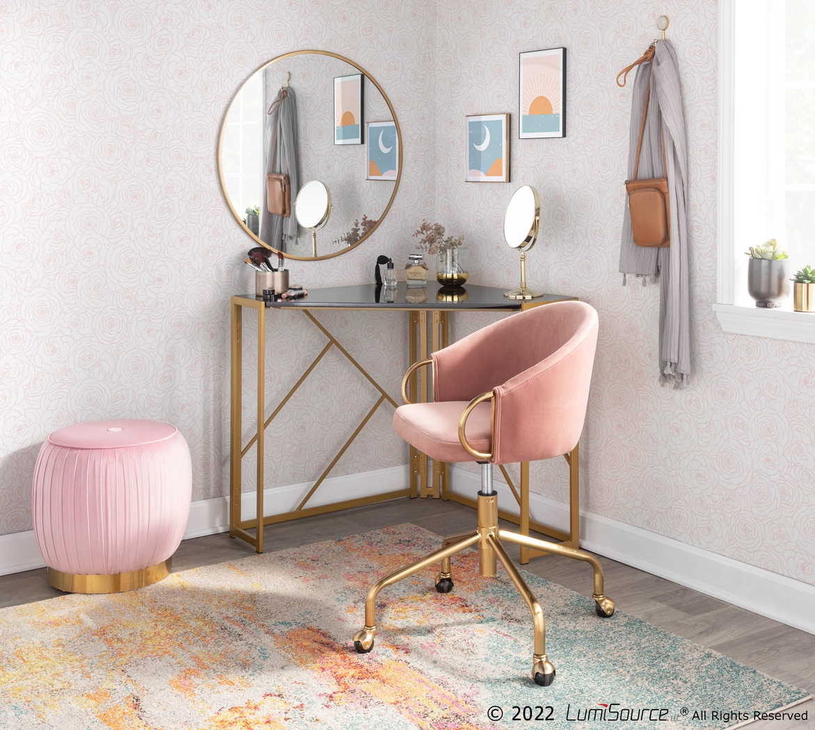 Tichester Blush Office Chair - Thumbnail - Image 9