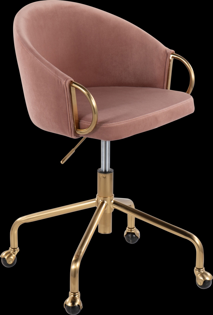 Tichester Blush Office Chair - Thumbnail - Image 1