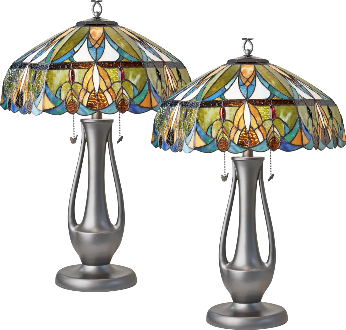 Tiersdale Tiffany Style Lamps - Set of 2 - Thumbnail - Image 1