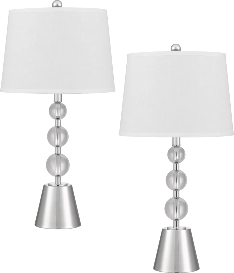Tiffin Boulevard Silver Lamp, Set of 2 - Thumbnail - Image 1