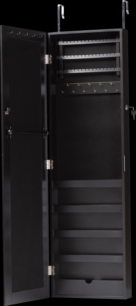 Tifford Black Hanging Jewelry Armoire - Thumbnail - Image 2