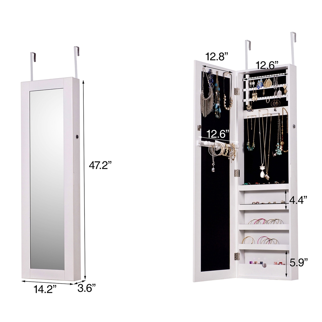 Tifford White Hanging Jewelry Armoire - Thumbnail - Image 8