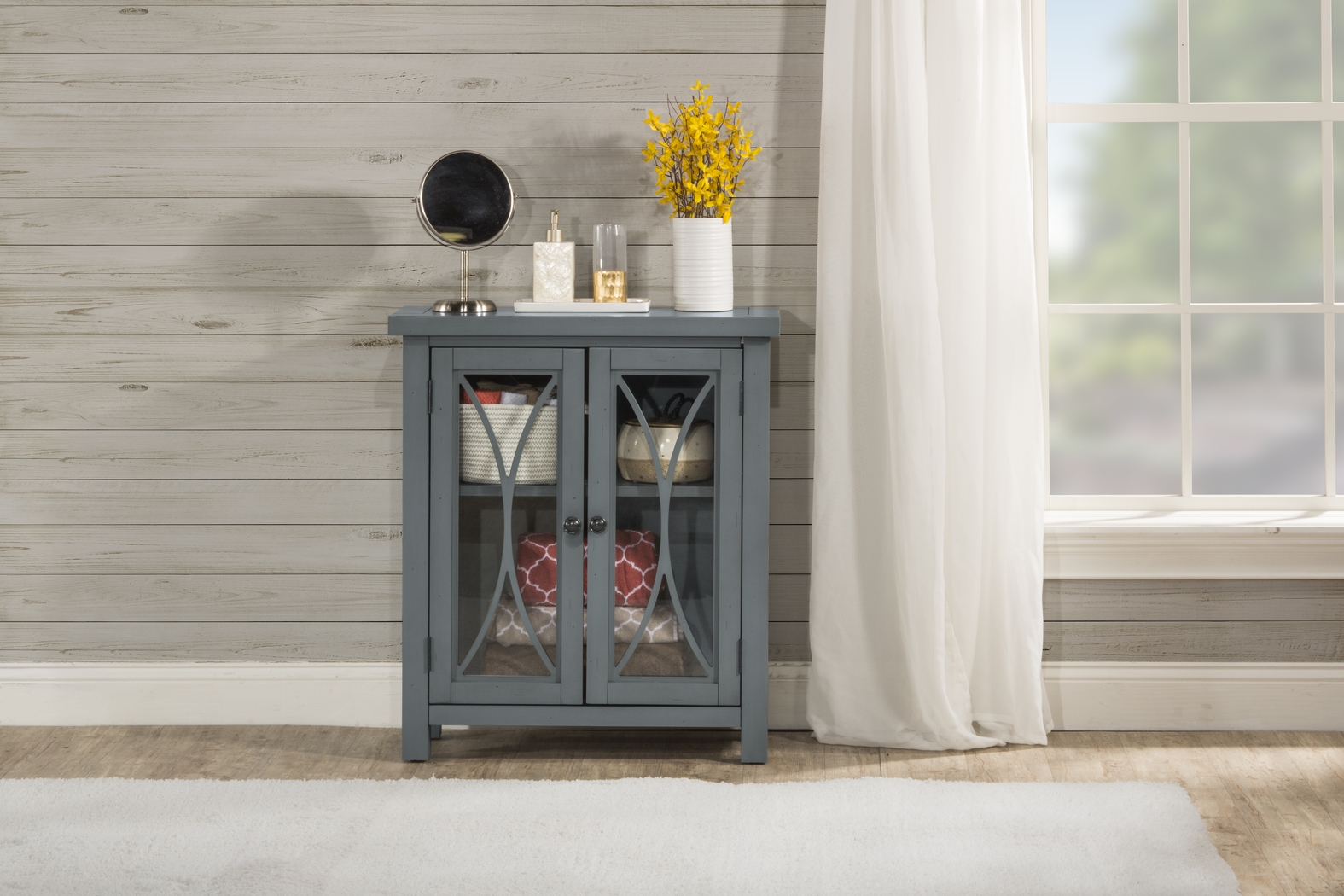 Tiflin Blue Two Door Accent Cabinet - Thumbnail - Image 4
