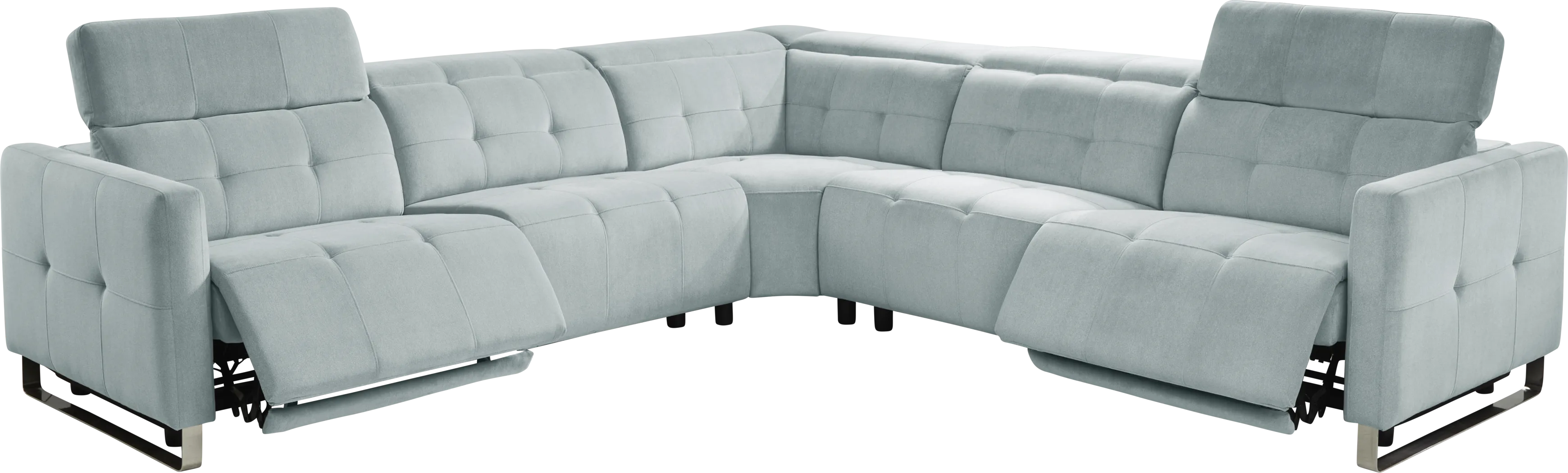 Tifton Park Aqua 5 Pc Dual Power Reclining Sectional - Thumbnail - Image 3
