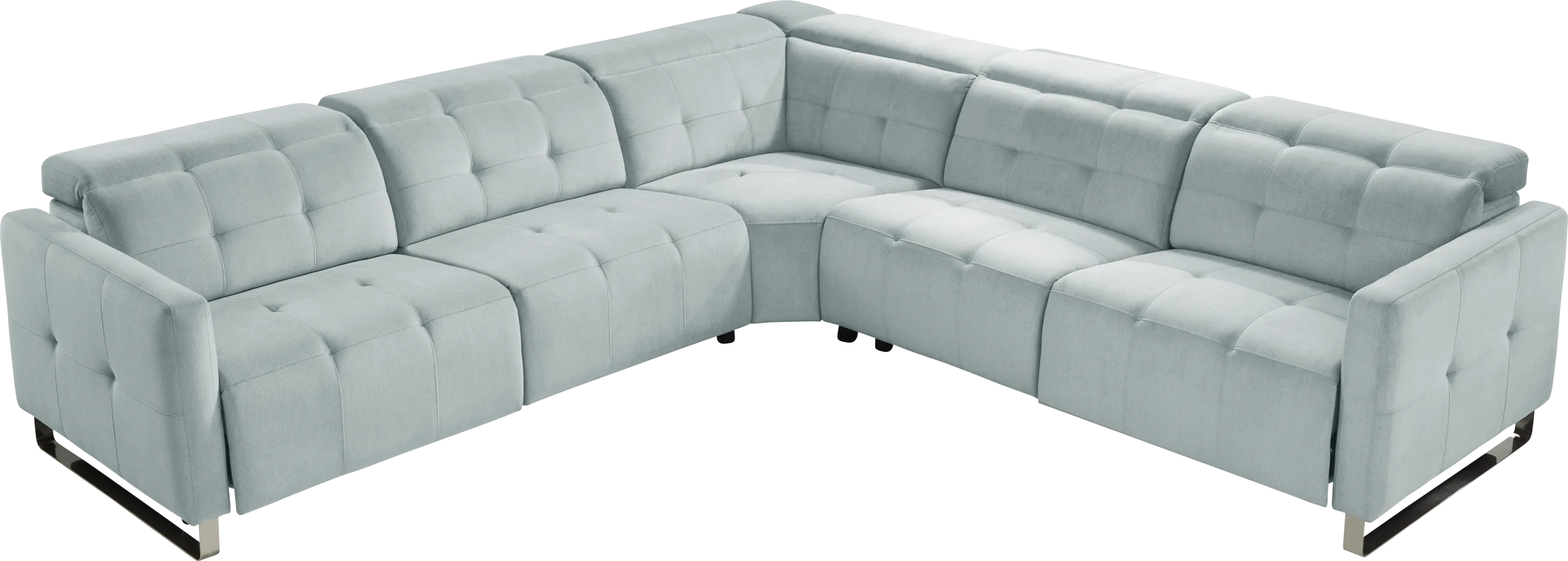 Tifton Park Aqua 5 Pc Dual Power Reclining Sectional - Thumbnail - Image 4