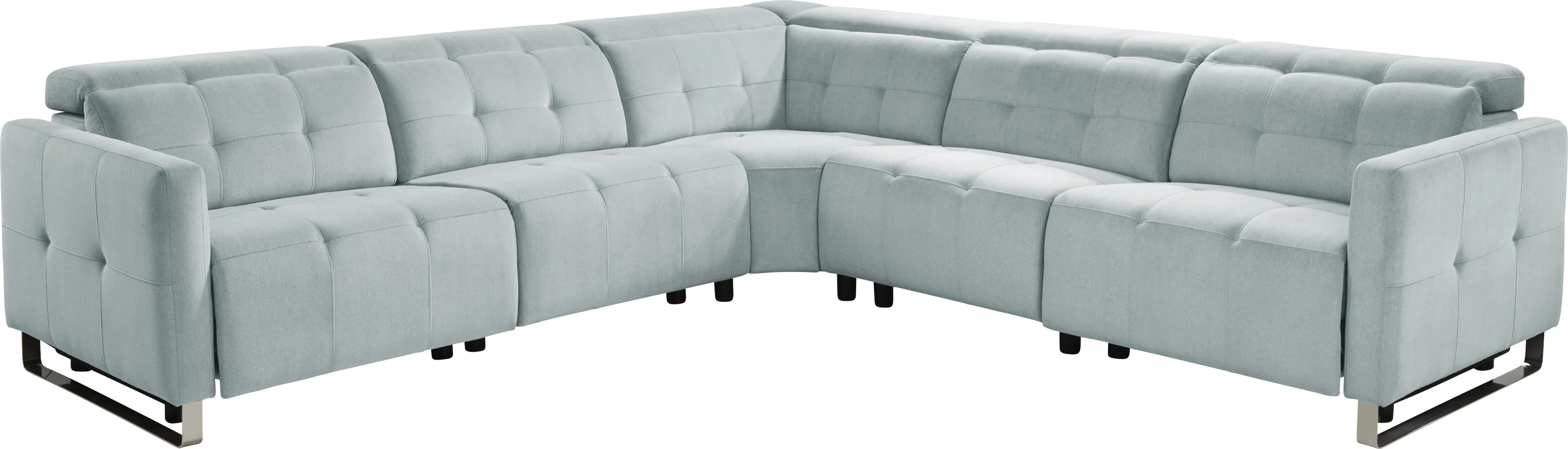 Tifton Park Aqua 5 Pc Dual Power Reclining Sectional - Thumbnail - Image 1