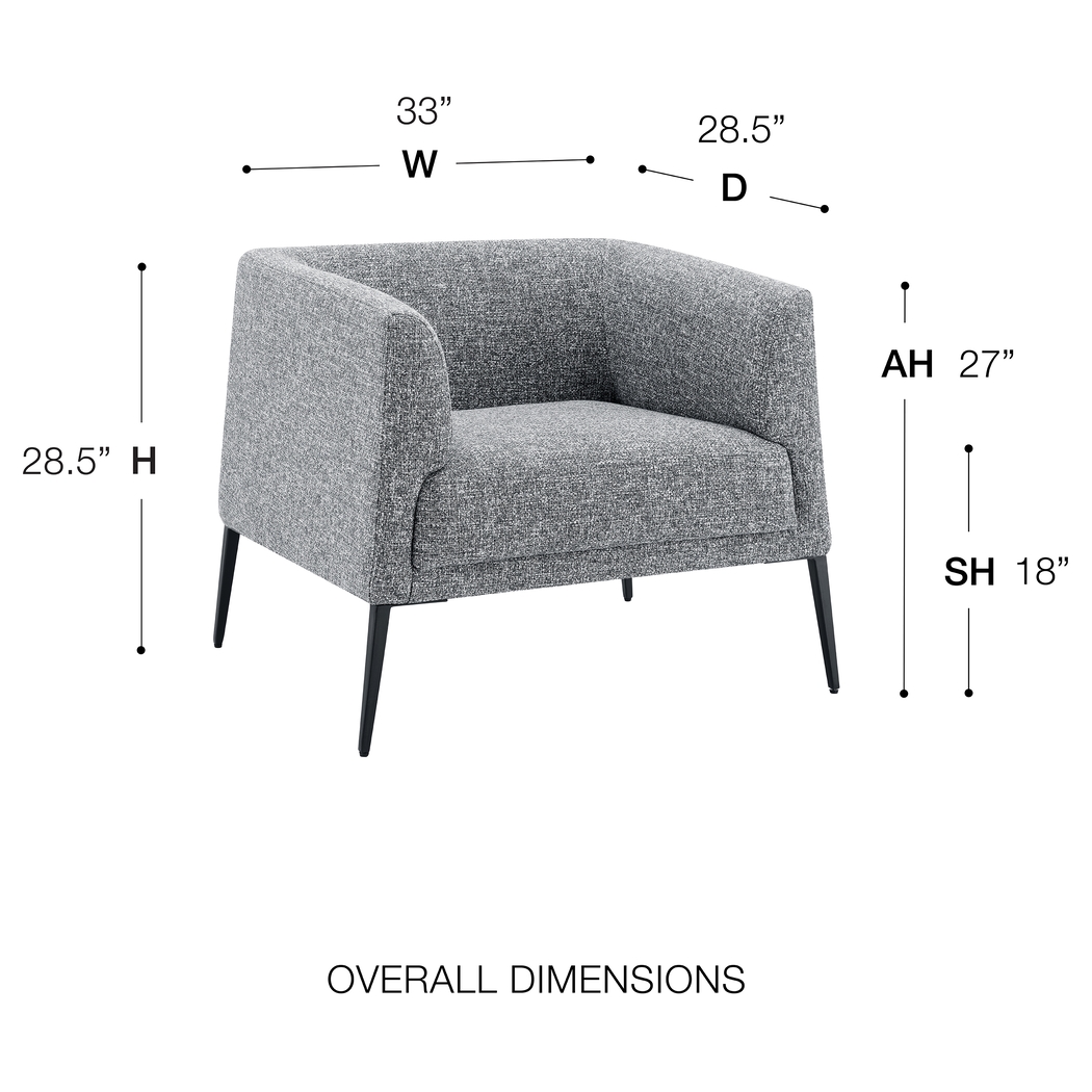 Tigerhouse Gray Accent Chair - Thumbnail - Image 2
