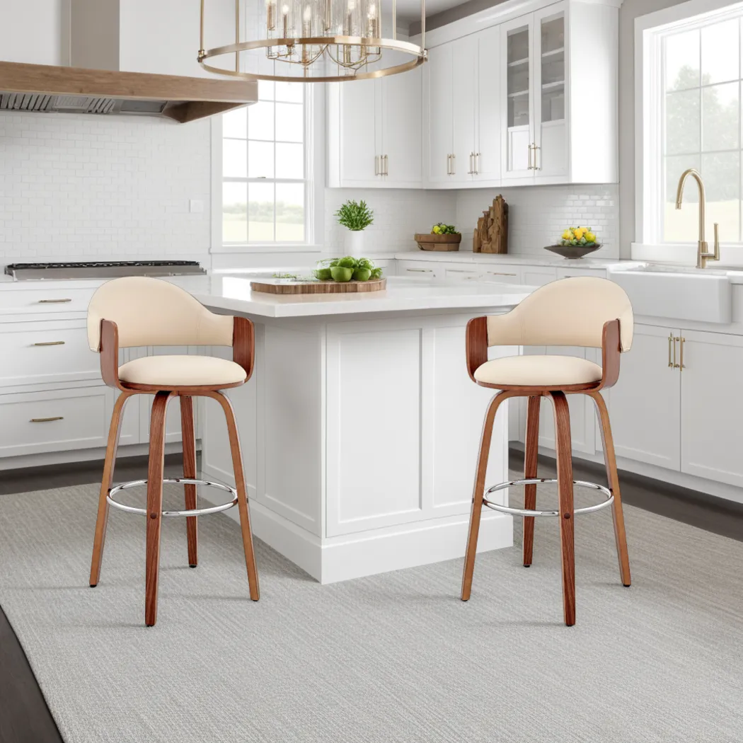 Tigressy I Cream Counter Height Stool - Thumbnail - Image 2