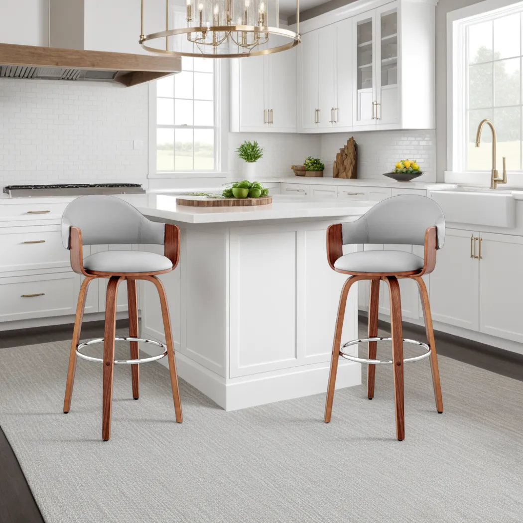 Tigressy I Gray Counter Height Stool - Thumbnail - Image 2