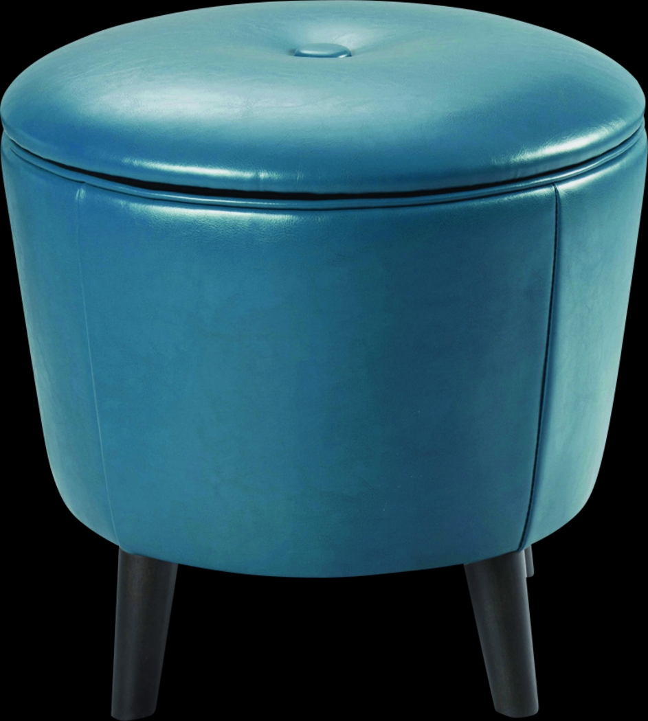 Tilgham Blue Ottoman - Thumbnail - Image 1