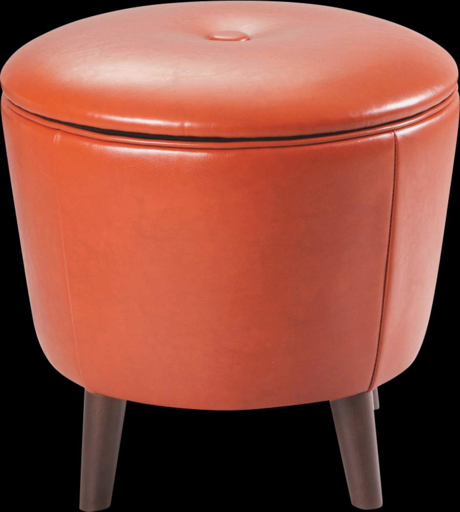 Tilgham Orange Ottoman - Thumbnail - Image 1