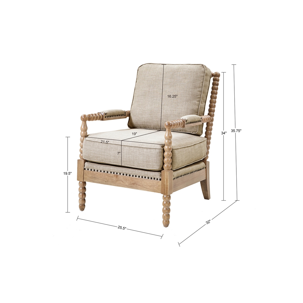 Tillary Taupe Accent Chair - Thumbnail - Image 9