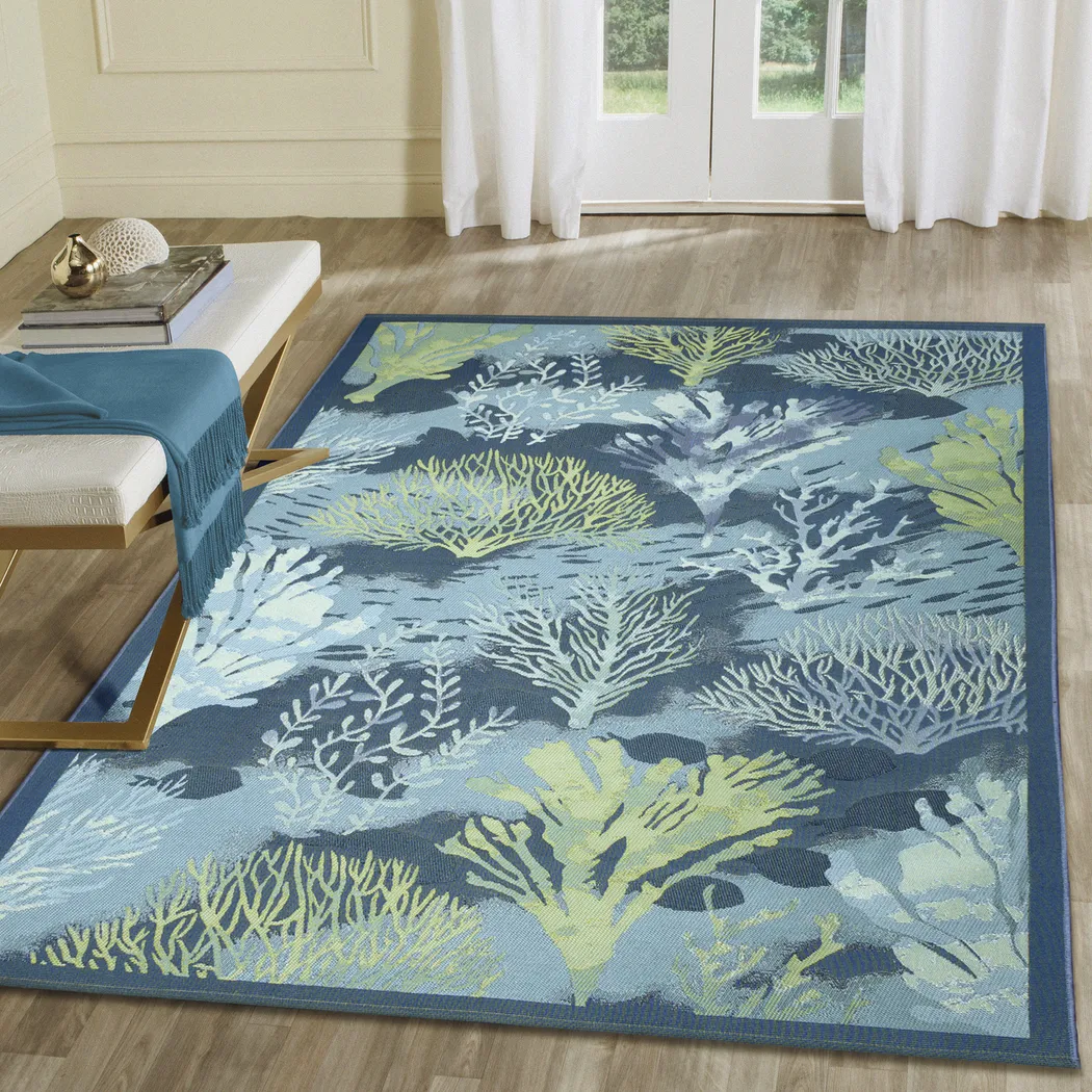 Tillwick Lapis 4'10 x 7'6 Indoor/Outdoor Rug - Thumbnail - Image 2