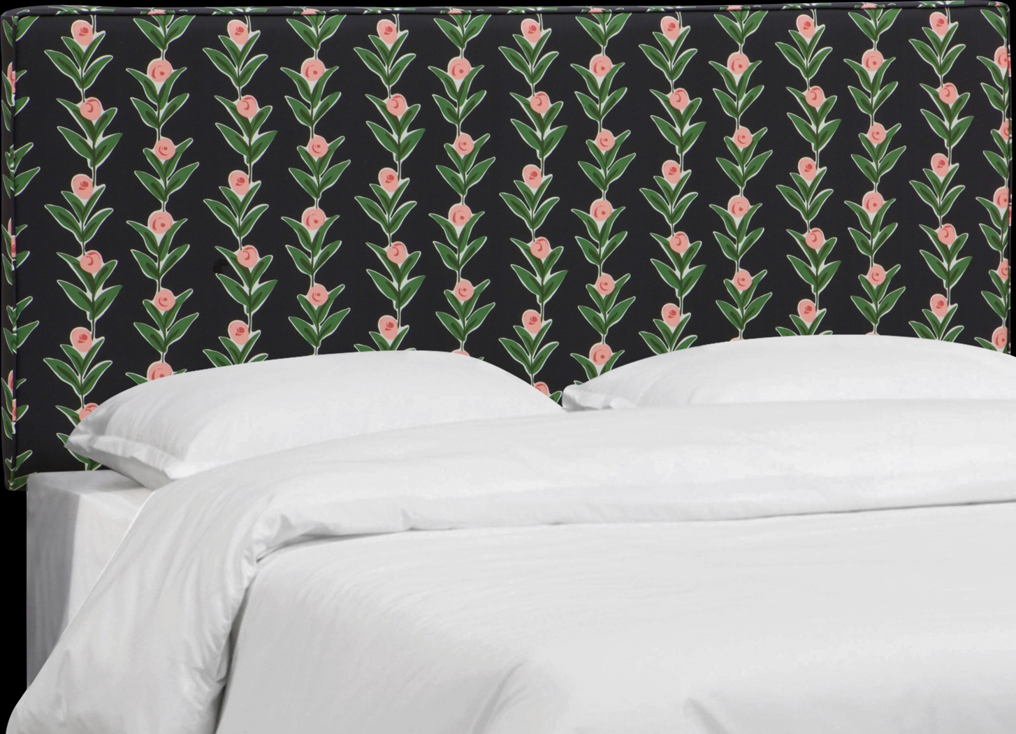 Tilney Black King Upholstered Headboard - Thumbnail - Image 1