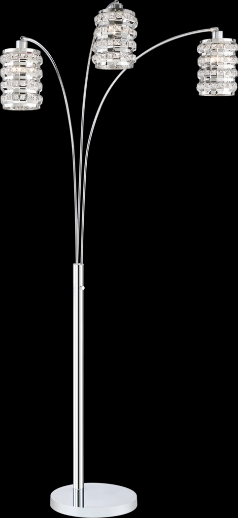 Tilsen Shade Silver Arc Floor Lamp - Thumbnail - Image 1